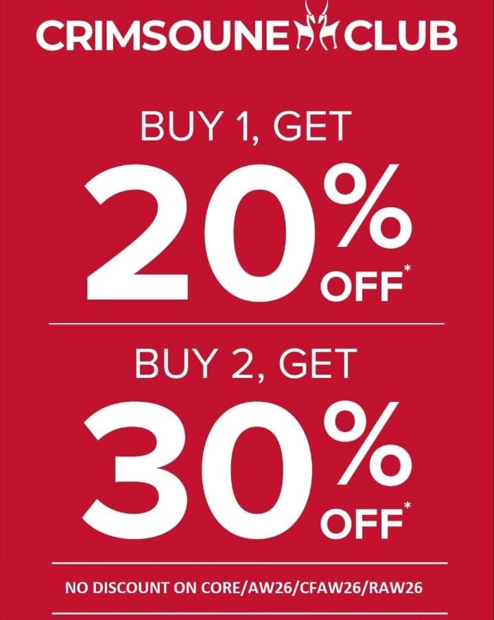 Crimsoune Club Buy 2 Get 30% OFF Promo Banner